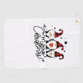 vrolijke kerstgnomen golfhanddoek (Horizontaal)
