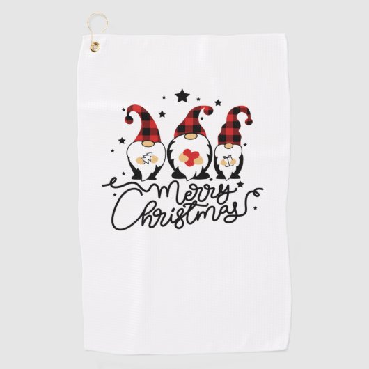 vrolijke kerstgnomen golfhanddoek (Voorkant)