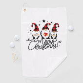 vrolijke kerstgnomen golfhanddoek (Insitu)