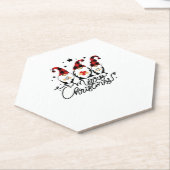 vrolijke kerstgnomen kartonnen onderzetters (Schuin)