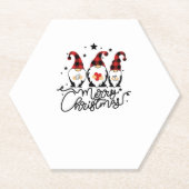 vrolijke kerstgnomen kartonnen onderzetters (Voorkant)