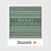 Vrolijke kerstgrens sticker (Vel)