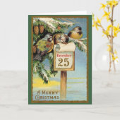 vrolijke kerstgroet kaart (Gele Bloem)