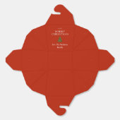 Vrolijke kerstgroet met boom op rood gebruik bedankdoosjes (Ongevouwen)