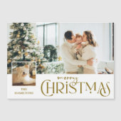 Vrolijke kerstgroet met Photo Insert Gold (Voorkant)