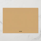 Vrolijke kerstgroet met Photo Insert Gold Folie Feestdagenkaart (Achterkant)