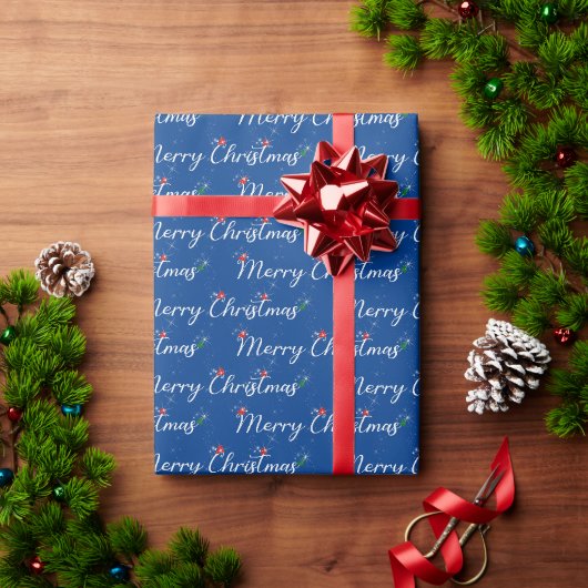 Vrolijke Kerstgroet met Sparkles Cadeaupapier (Feestdagen Geschenken)