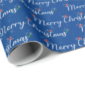 Vrolijke Kerstgroet met Sparkles Cadeaupapier (Rol Hoek)