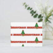 Vrolijke kerstgroet / uitnodiging vakantie (Staand voorkant)