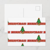 Vrolijke kerstgroet / uitnodiging vakantie (Voorkant / Achterkant)