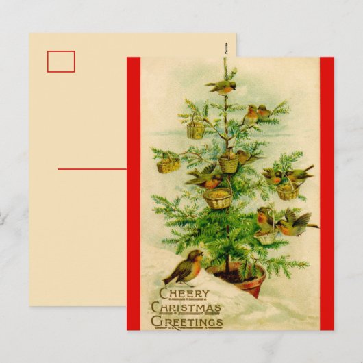 Vrolijke Kerstgroeten  Briefkaart (Voorkant / Achterkant)