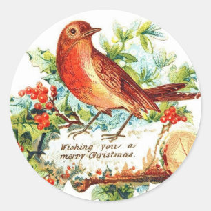 Vrolijke Kerstgroeten Ronde Sticker