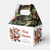 Vrolijke kerstgroeten Santa Bedankdoosjes (Voorkant Zijde)