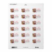 Vrolijke kerstgroeten Santa Etiket (Full Sheet)