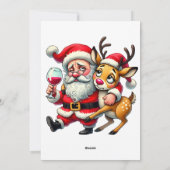 Vrolijke kerstgroeten Santa Feestdagenkaart (Achterkant)