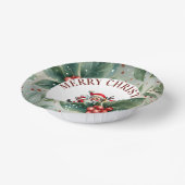 Vrolijke kerstgroeten Santa Papieren Kommen (Gebogen)