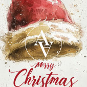 Vrolijke kerstgroeten schilderij Sinterklaas Pet Poster