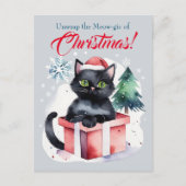 Vrolijke kerstgroeten voor kattenmensen Po Briefkaart (Voorkant)