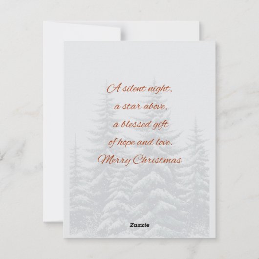 Vrolijke kersthaard in de bossen kaart (Achterkant)