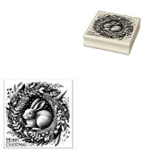 Vrolijke kersthaas rubberstempel (Gestempeld)