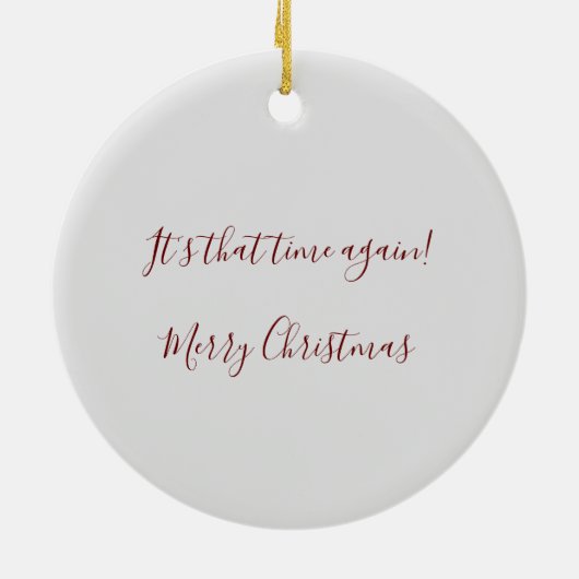 Vrolijke kersthond Verstrikt in Lichten Keramisch Ornament (Achterkant)