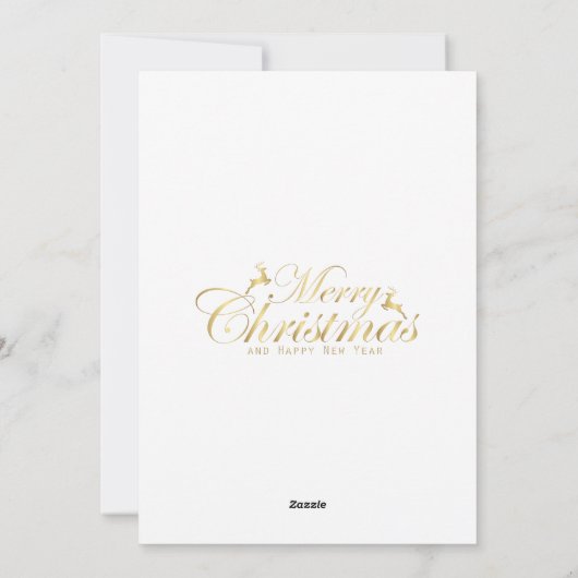 Vrolijke kersthut in het besneeuwde landschap feestdagenkaart (Achterkant)