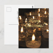 Vrolijke Kerstkaarsen Romantisch Kaarslicht Briefkaart (Voorkant / Achterkant)