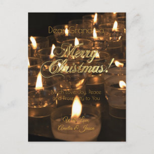 Vrolijke Kerstkaarsen Romantisch Kaarslicht Briefkaart
