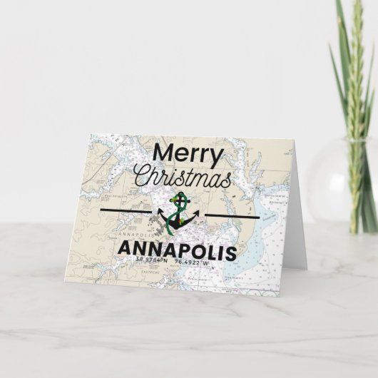 Vrolijke kerstkaart - Annapolis Feestdagen Kaart (Voorkant)