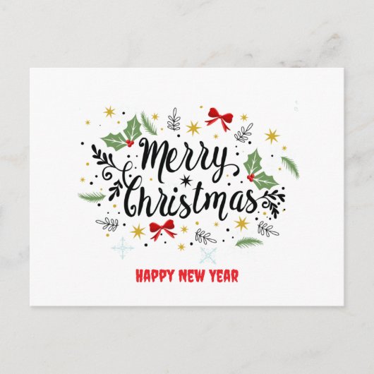 vrolijke kerstkaart briefkaart (Voorkant)