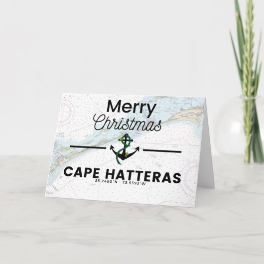 Vrolijke kerstkaart - Cape Hatteras Feestdagen Kaart (Voorkant)
