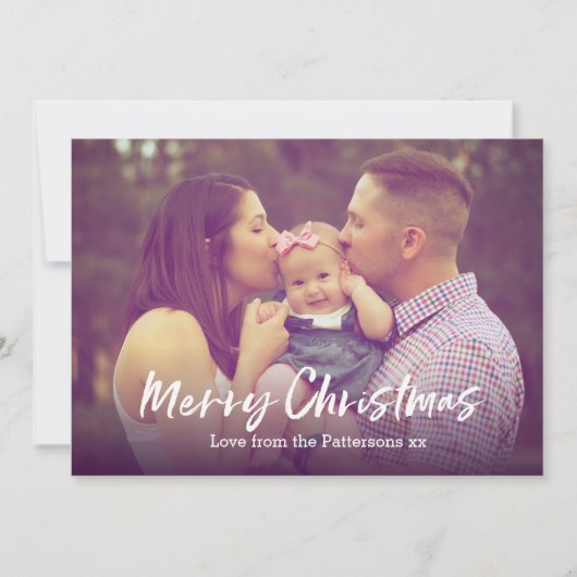 Vrolijke kerstkaart familie foto (Voorkant)