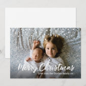 Vrolijke kerstkaart familie foto (Voorkant / Achterkant)