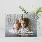 Vrolijke kerstkaart familie foto (Staand voorkant)