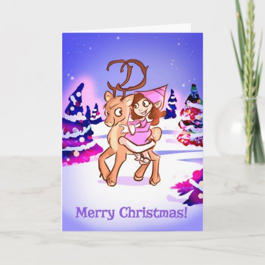 Vrolijke Kerstkaart Feestdagen Kaart (Voorkant)