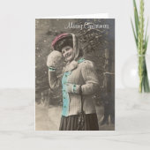 Vrolijke Kerstkaart Feestdagen Kaart (Voorkant)