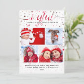 VROLIJKE Kerstkaart + Kleurafgestemde Typografie (Staand voorkant)