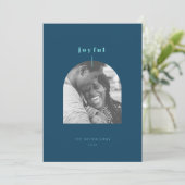 Vrolijke Kerstkaart met Gebogen Foto (Staand voorkant)