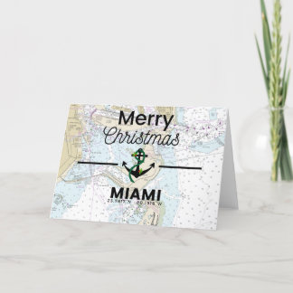 Vrolijke kerstkaart - Miami Feestdagen Kaart