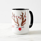 Vrolijke kerstkaart mok (Voorkant rechts)