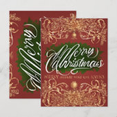 Vrolijke kerstkaarten feestdagenkaart (Voorkant / Achterkant)