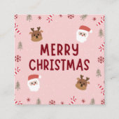 Vrolijke kerstkaarten informatiekaartje (Voorkant)