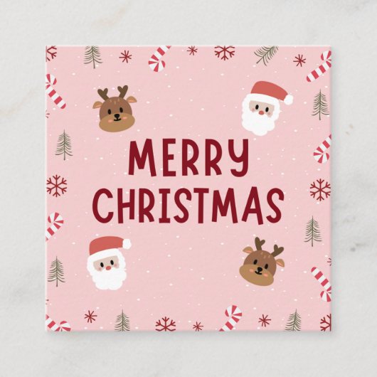 Vrolijke kerstkaarten informatiekaartje (Voorkant)