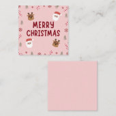 Vrolijke kerstkaarten informatiekaartje (Voorkant / Achterkant)