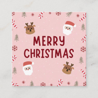 Vrolijke kerstkaarten informatiekaartje