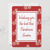 Vrolijke kerstkaarten – Red Star Design Kaart (Achterkant)