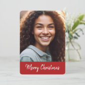 Vrolijke kerstkaarten – Red Star Design Kaart (Staand voorkant)