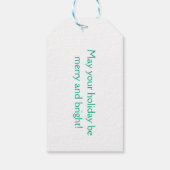 Vrolijke kerstkalligrafie  cadeaulabel (Achterkant)