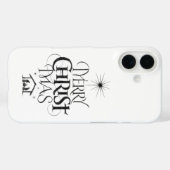 Vrolijke kerstkalligrafie Christelijk Christ God Case-Mate iPhone Case (Achterkant (horizontaal))