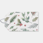 Vrolijke kerstkalligrafie Elegant Sage Green Cadeaulabel (Achterkant Horizontaal)